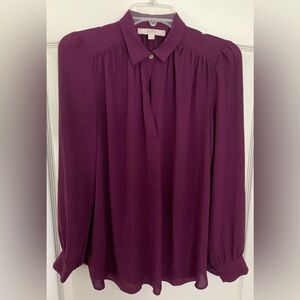 LOFT Deep Purple Women's Blouse S New without tags